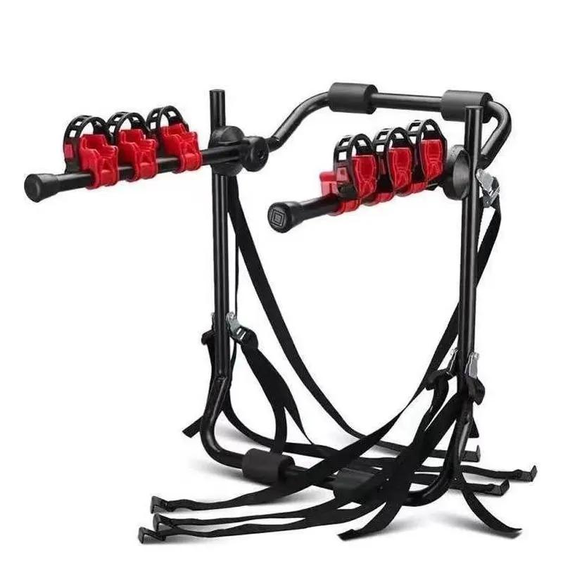 Porte-vélos de voiture en acier pour berline, pour voyage en extérieur, fixation sur attelage ou cof