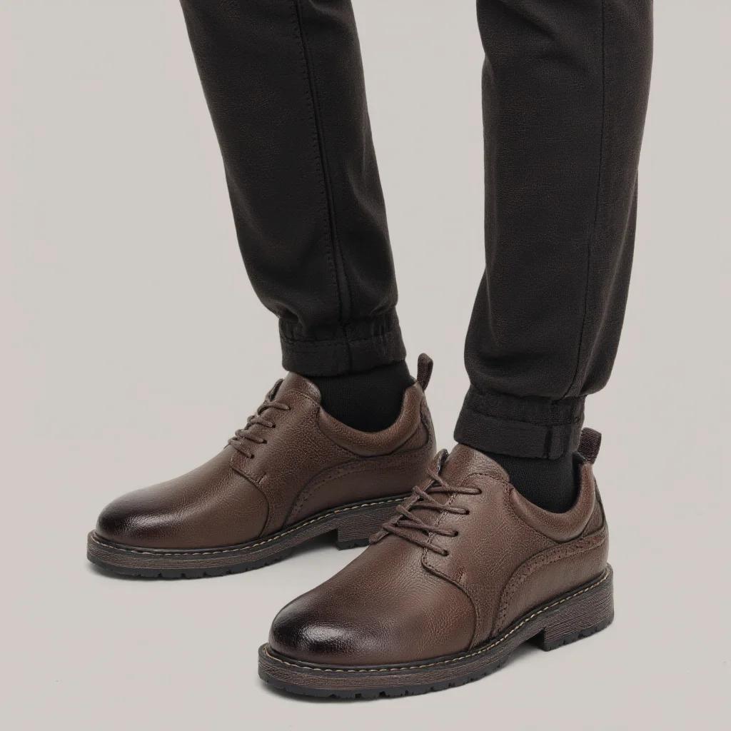 40 ~ 46 chaussures décontractées hommes marque de mode confortable 2024 chaussures en cuir hommes # 
