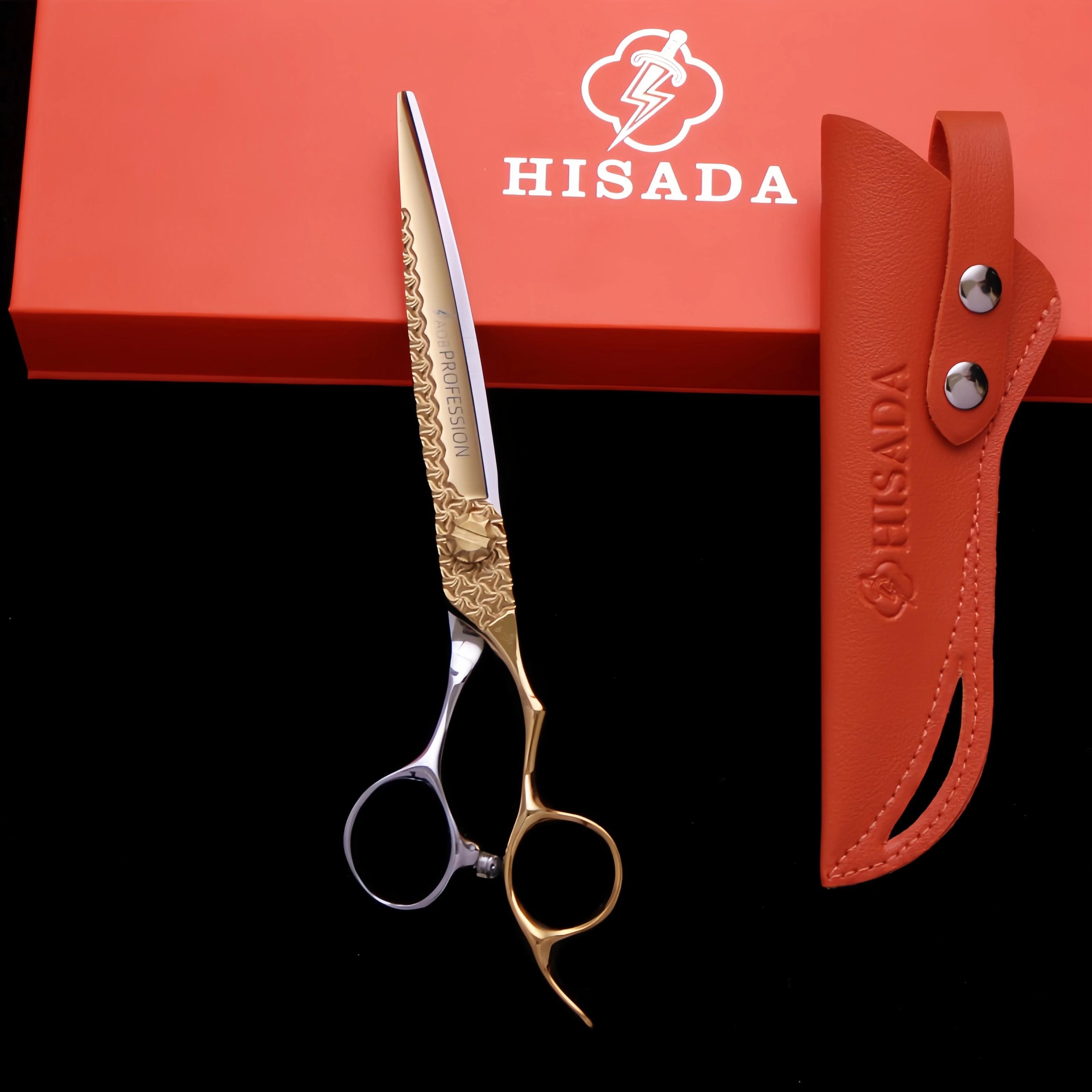 HISADA ciseaux de coiffeur professionnels 7.0 pouces machine de coupe de cheveux VG10 matériel cisea
