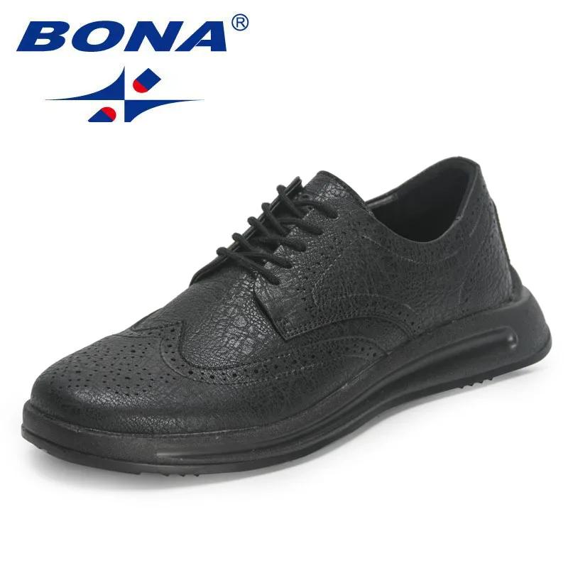 BONA nouveaux créateurs à la main en cuir véritable chaussures hommes espadrilles décontractées homm