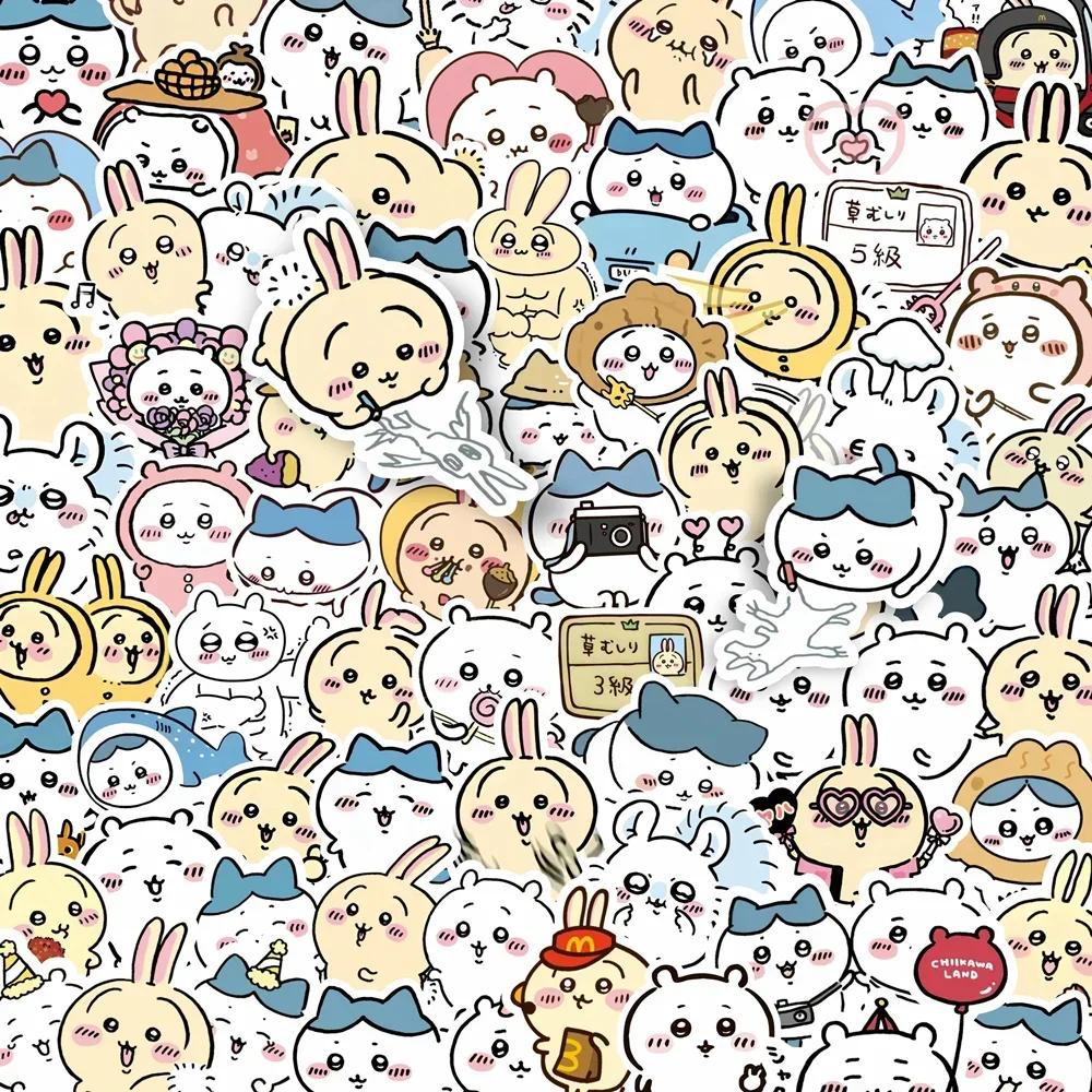 Autocollants Chiikawa de dessin animé Non répétitifs, 100 pièces, autocollants mignons pour tasse d'