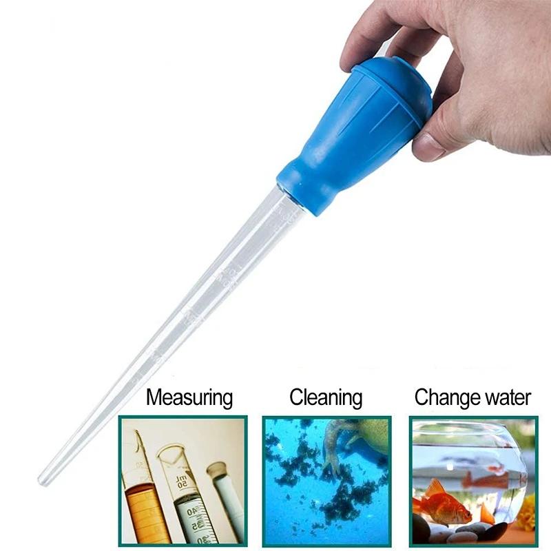Allonger 54cm aquarium feuilles nettoyage paille Siphon changeur d'eau Aquarium nettoyant compte-gou