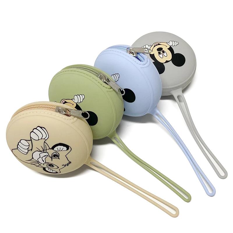 1 pièces Disney Silicone bébé mamelon sac est facile à transporter Silicone bébé de qualité alimenta