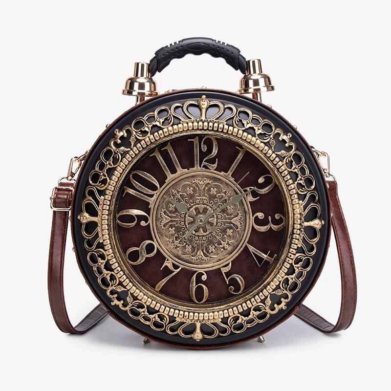 Sac à main avec horloge créative rétro, nouveau style, sens du design à la mode et de niche, sac à b