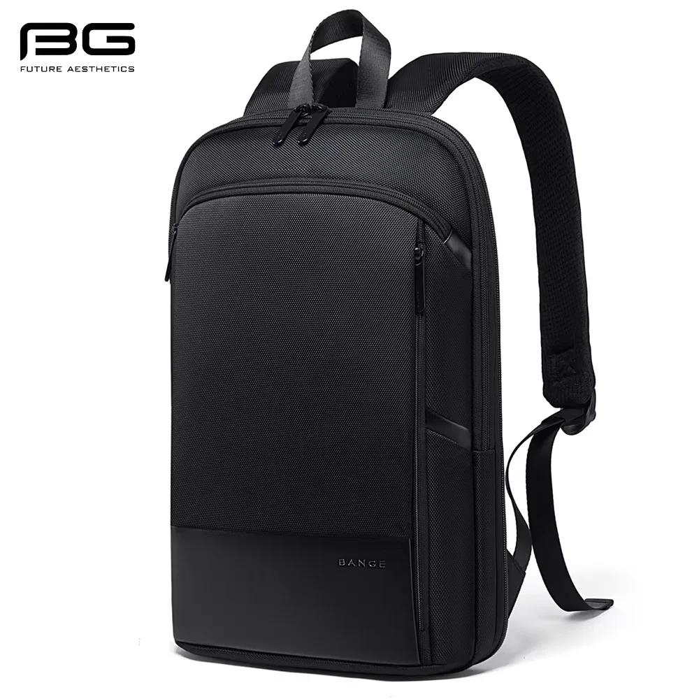 BANGE mince hommes d'affaires extensible étanche 15.6 "sac à dos pour ordinateur portable mode mâle 