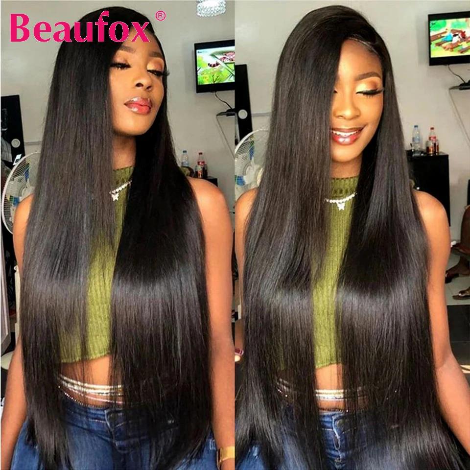 Beautorch-Tissage en lot indien naturel Remy lisse 32 pouces, extensions de cheveux humains, noir de