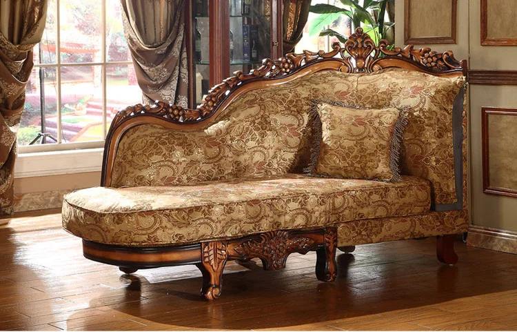 Canapé d'angle en velours de style classique européen, ensemble de meubles de salon de luxe avec ran