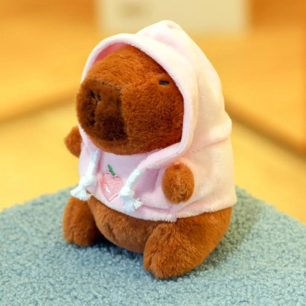 Jouet en peluche Capybara mignon, sweat à capuche avec ailes, poupée de Simulation, animaux en peluc