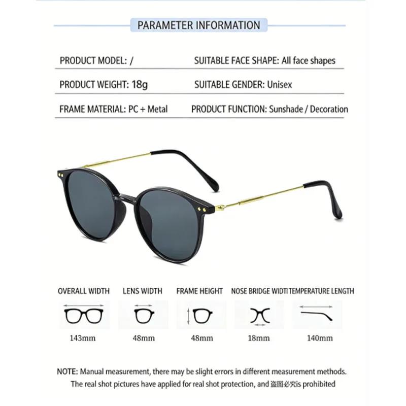 2 paires de lunettes de soleil œil-de-chat petites, rondes et étroites pour femmes et hommes, ensemb