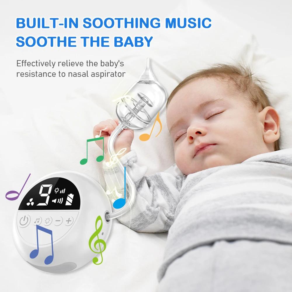 Aspirateur nasal électrique aste pour bébé, nettoyeur antarctique avec musique intégrée et veilleuse