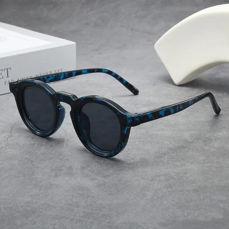 Lunettes de soleil rondes rétro à petite monture, personnalisées, haut de gamme, pour hommes et femm