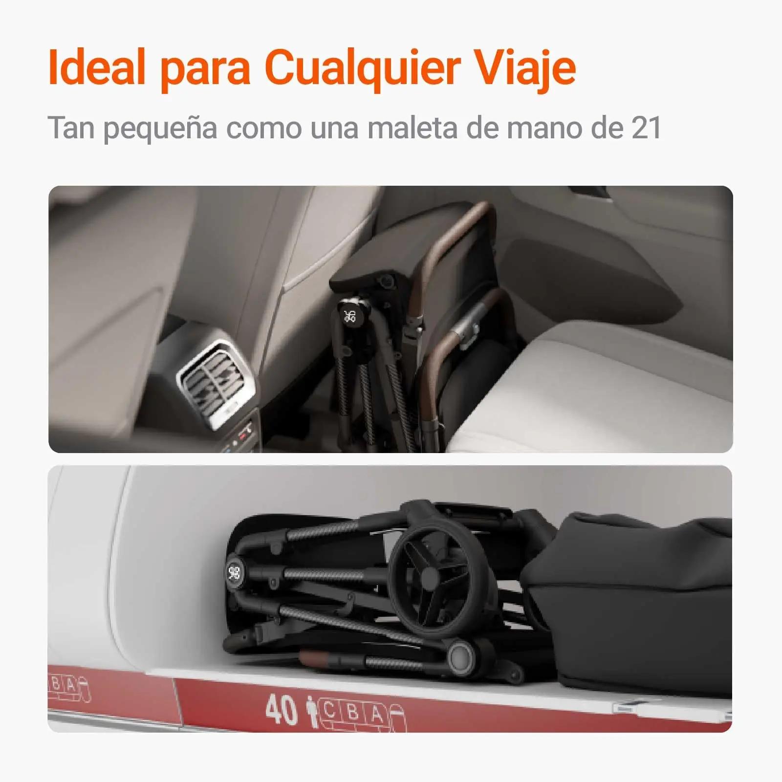 MAZAZING poussette de voyage en carbone, pliable, ultralégère (5,26 kg), compacte et adaptée aux avi