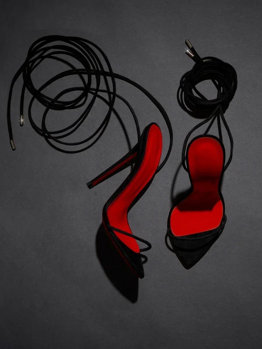 Nouveau 12 cm sangle pointue sangle mince sexy sandales à talons super hauts taille 33-46 talon minc