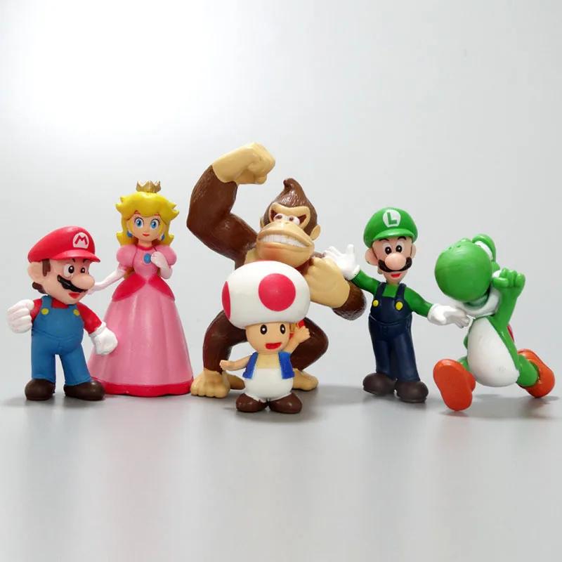 Poupée dinosaure Mario SuperMario, modèles faits à la main, décorations de gâteaux, 6