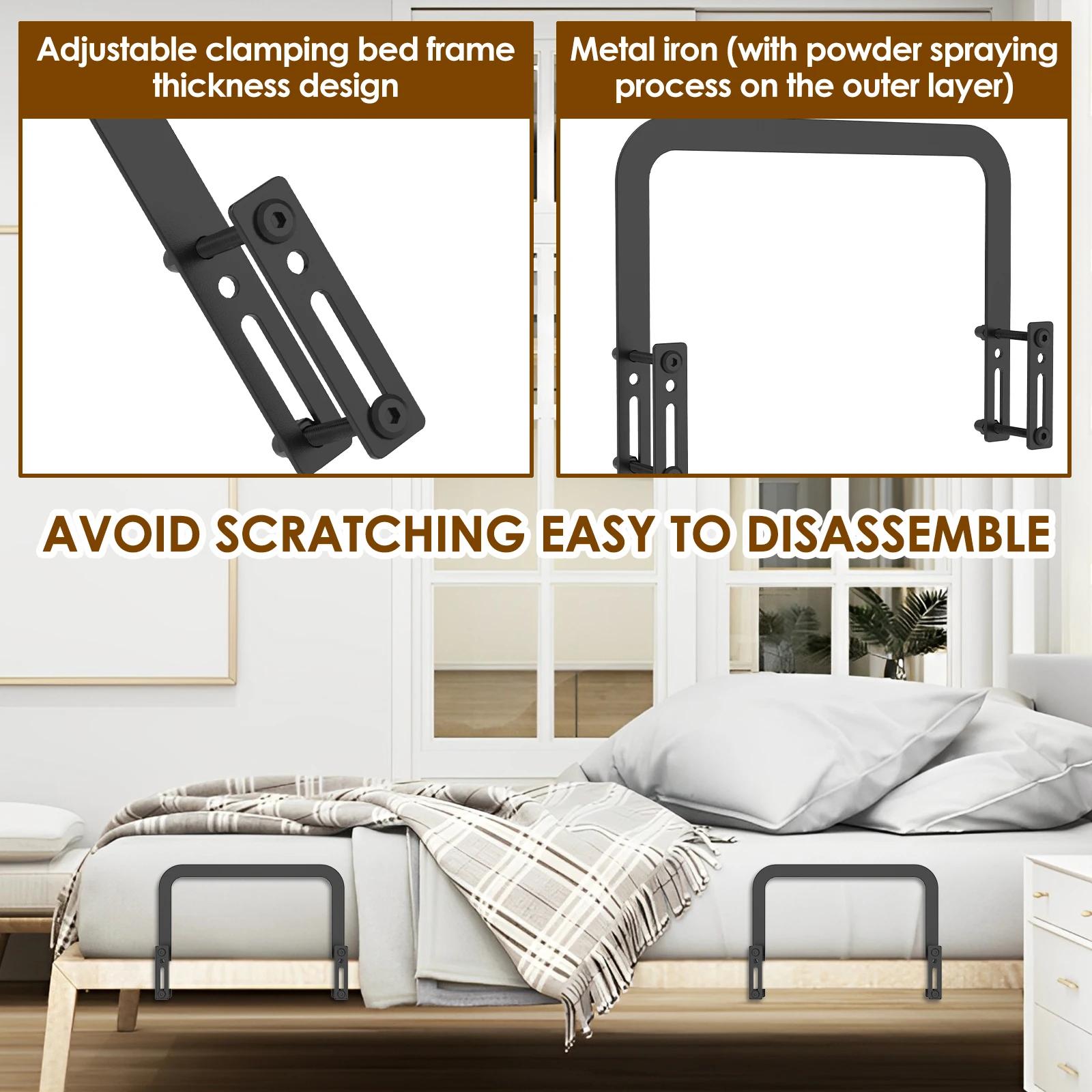 Bouchons coulissants pour matelas, 2/4 pièces, pince antidérapante en métal, support de barre de ret