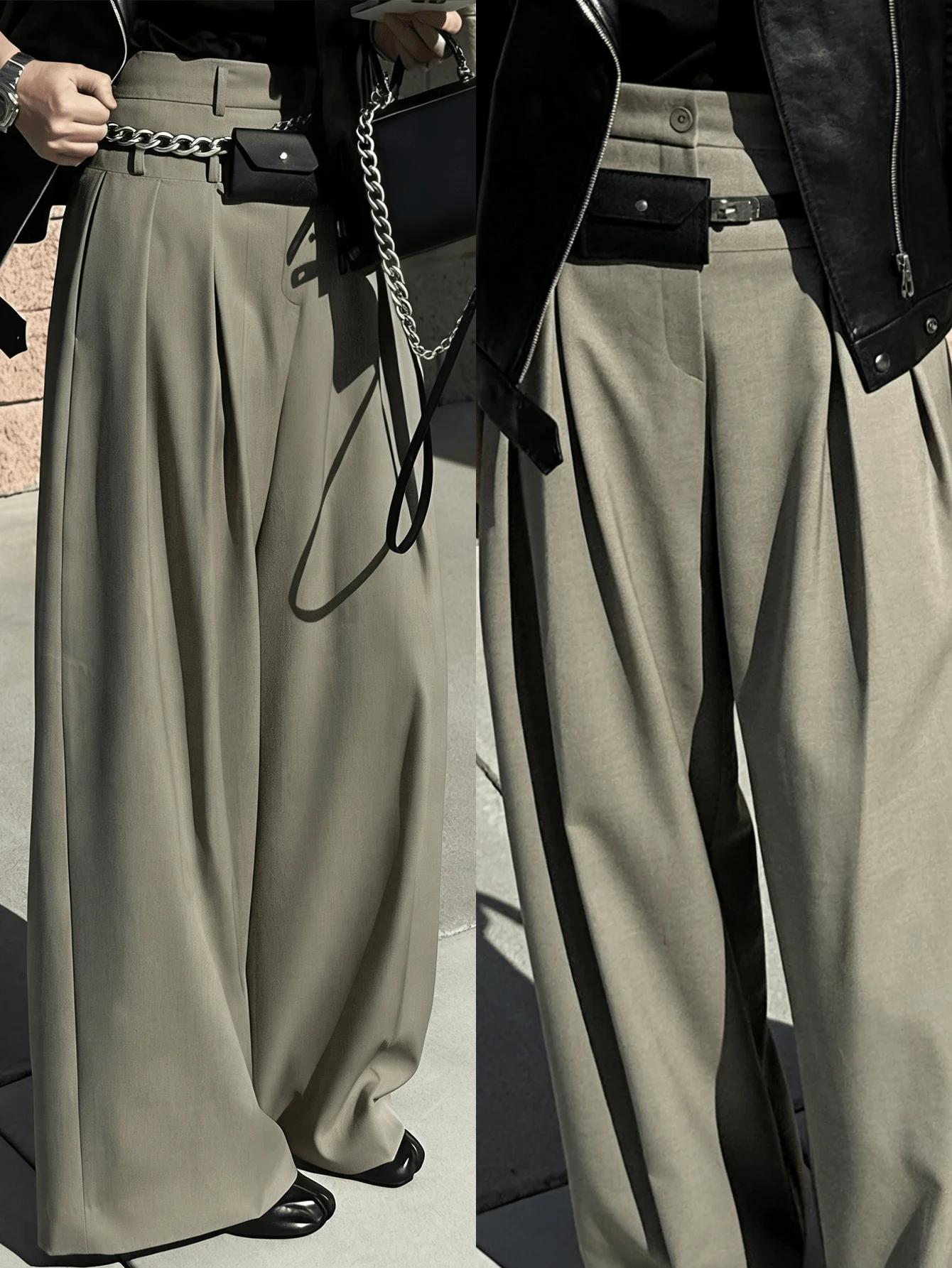 Nouveau pantalon de costume taille haute à jambe large pour femme 2026 – Élégant, fluide, pour le bu