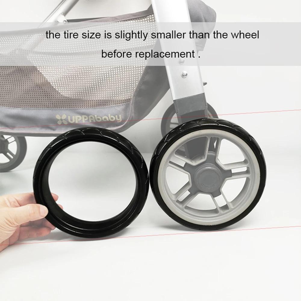 Pneu de roue de poussette chacun pour Uppababy Cruz V1/V2, couverture de pneu avant ou arrière en PU