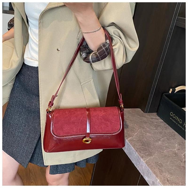 Sac Messager Classique de Luxe en Cuir pour Femme, Style Parisien, Tendance, Élégant, Décontracté, S