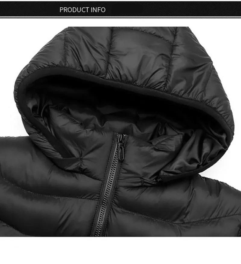 Nouveau manteau d'hiver en coton à capuche pour hommes, quatre contrôles, 21 zones, chauffage et réc
