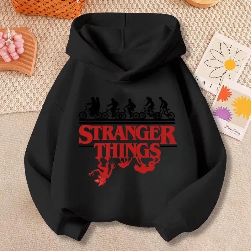 Potdemiel New Stranger Things Bikes Hoodie pour enfants de 3 à 12 ans, sweat-shirt imprimé Demogorgo