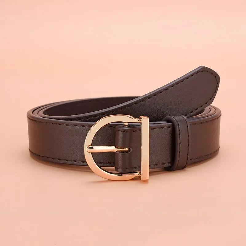 Ceinture en cuir PU coupe-vent pour femme, véritable, luxe, doux, pantalon cargo, jean, mode, broche