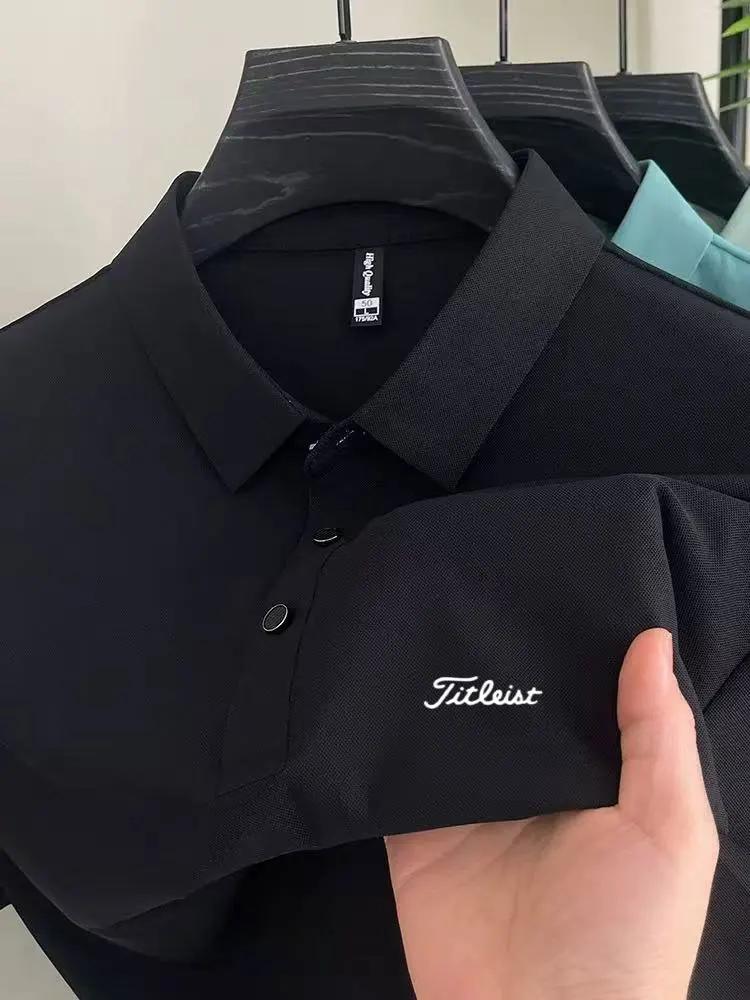 Polo décontracté pour hommes, t-shirt de golf d'extérieur, haut de gamme, respirant et frais, pour l