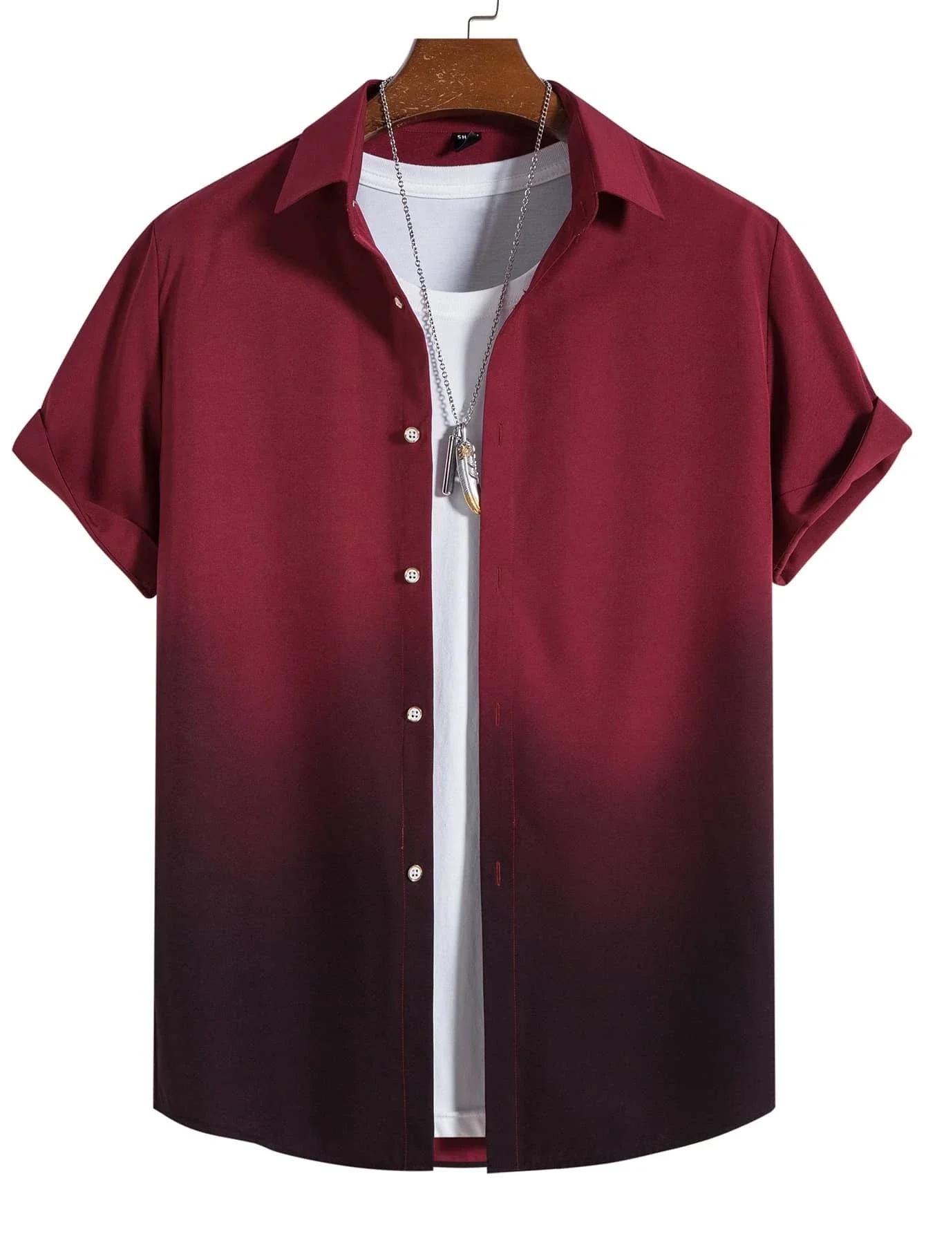 Chemise hawaïenne décontractée pour hommes, manches courtes, impression graphique 3D, design nickel