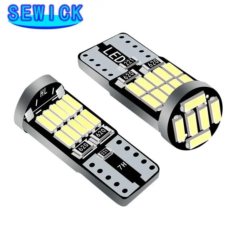 100 pièces T10 W5W 194 501 Led Canbus sans erreur voiture intérieur lumière T10 26SMD 4014 puce blan
