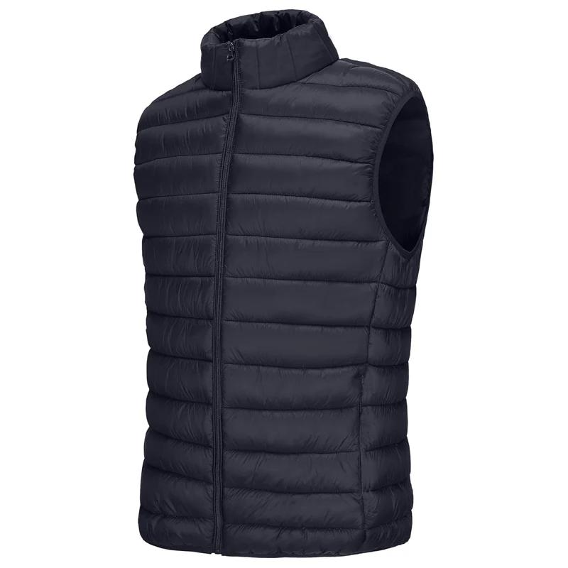 Gilet décontracté d'automne pour hommes, veste légère sans manches, fermeture éclair complète, gilet