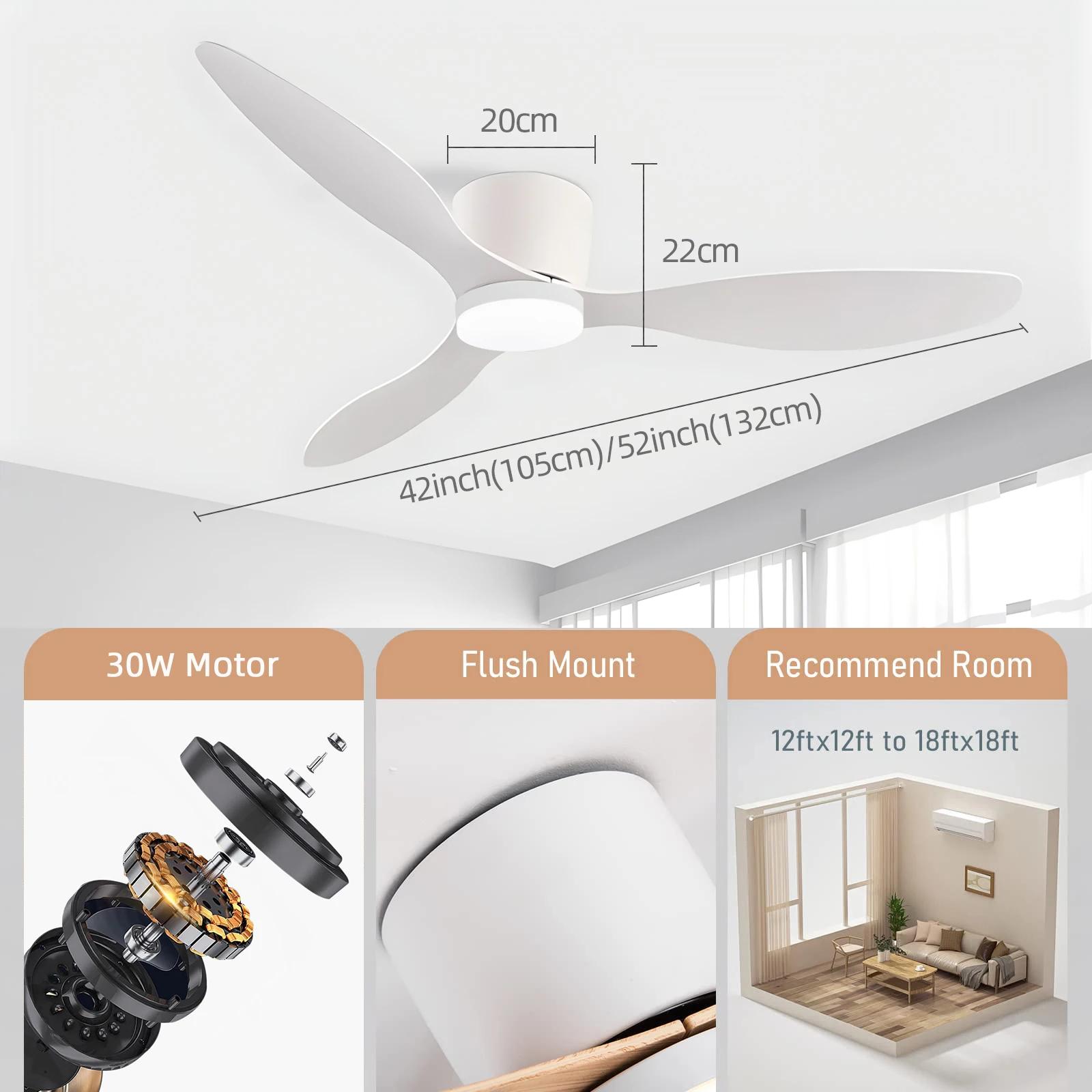 IRALAN ventilateur de plafond moderne ventilateur d'étanchéité appartement chambre salon intérieur c