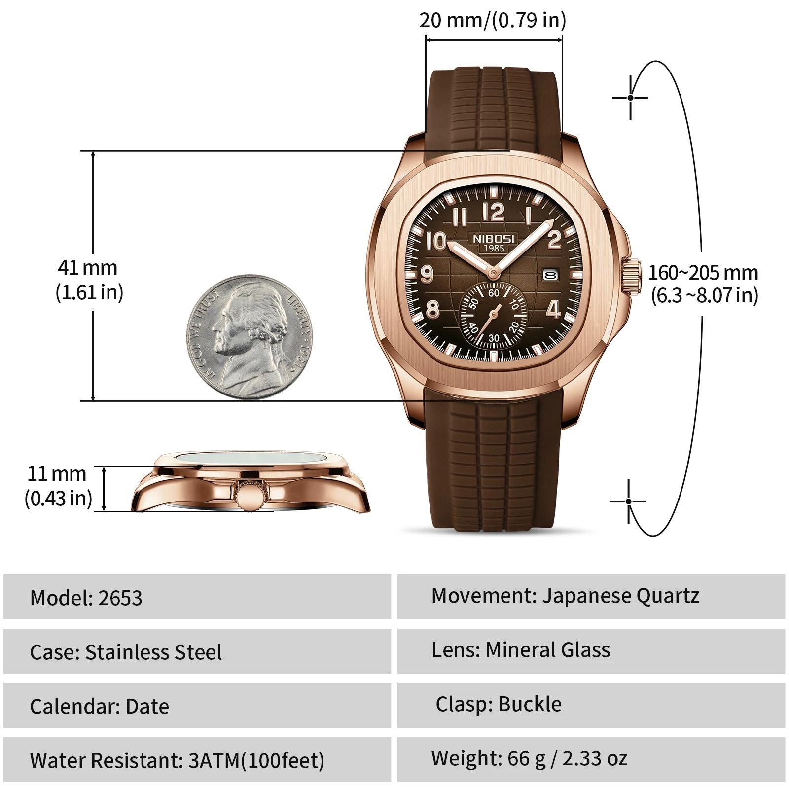 NIBOSI nouvelles montres haut de gamme de luxe étanche lumineux numérique montres à Quartz décontrac