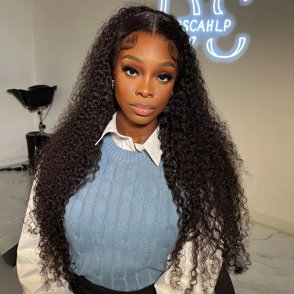 Wiggogo 250 densité 30 pouces vague profonde frontale perruque Hd dentelle perruque 13X6 cheveux hum