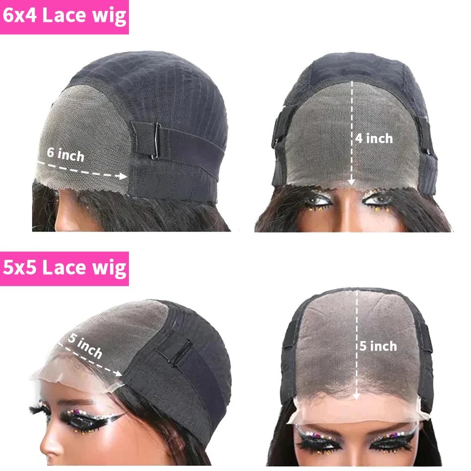 Wear matchs Go-Perruque droite sans colle avec fermeture en dentelle HD, délié pré-plumé, cheveux hu