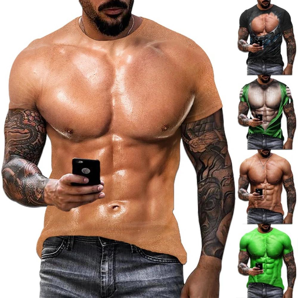 T-shirt manches courtes pour hommes, tendance de la mode d'été, créativité personnalisée, impression