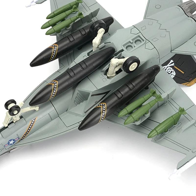 Blocs de construction de la série militaire créative 1:72, modèle d'avion d'attaque Super Hornet US 