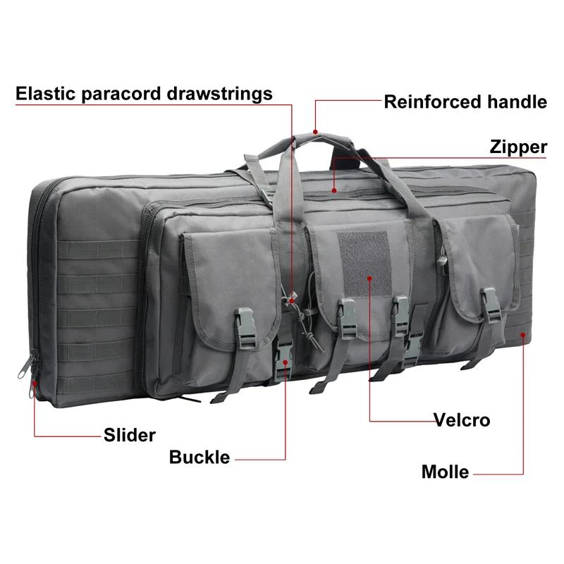 LQARMY-Étui à fusil DulDouble Molle, sac à dos pour fusil de sniper Airsoft, étui pour odorde chasse