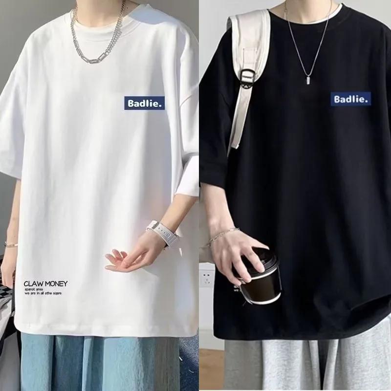 【Taille 8XL】 T-shirt décontracté pour hommes et adolescents, T-shirt américain Vintage avec lettres 