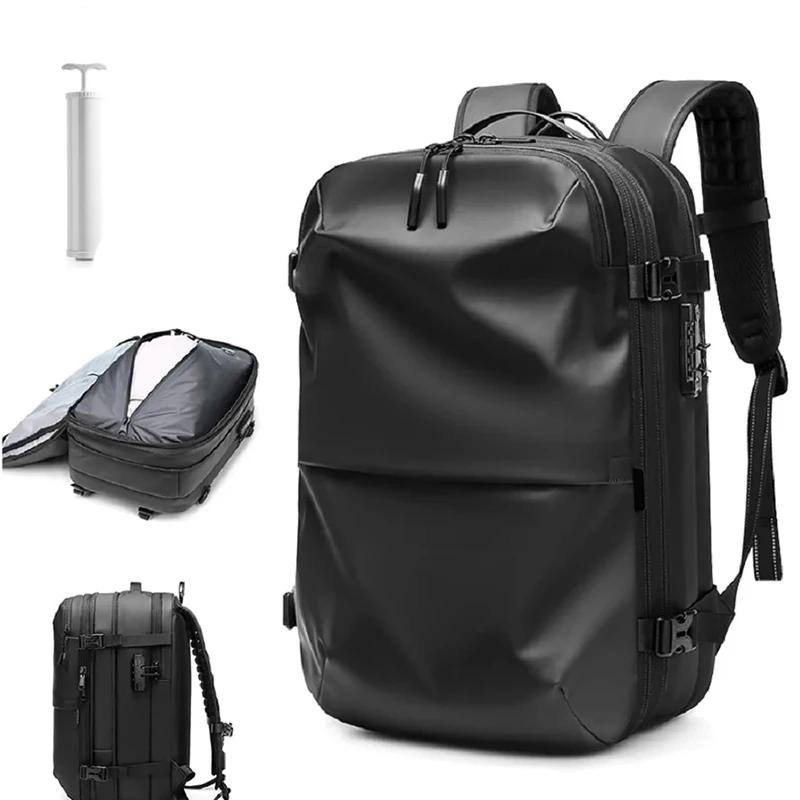 Sac à dos de voyage pour hommes, compression sous vide, sac à dos pour ordinateur portable de 17 pou