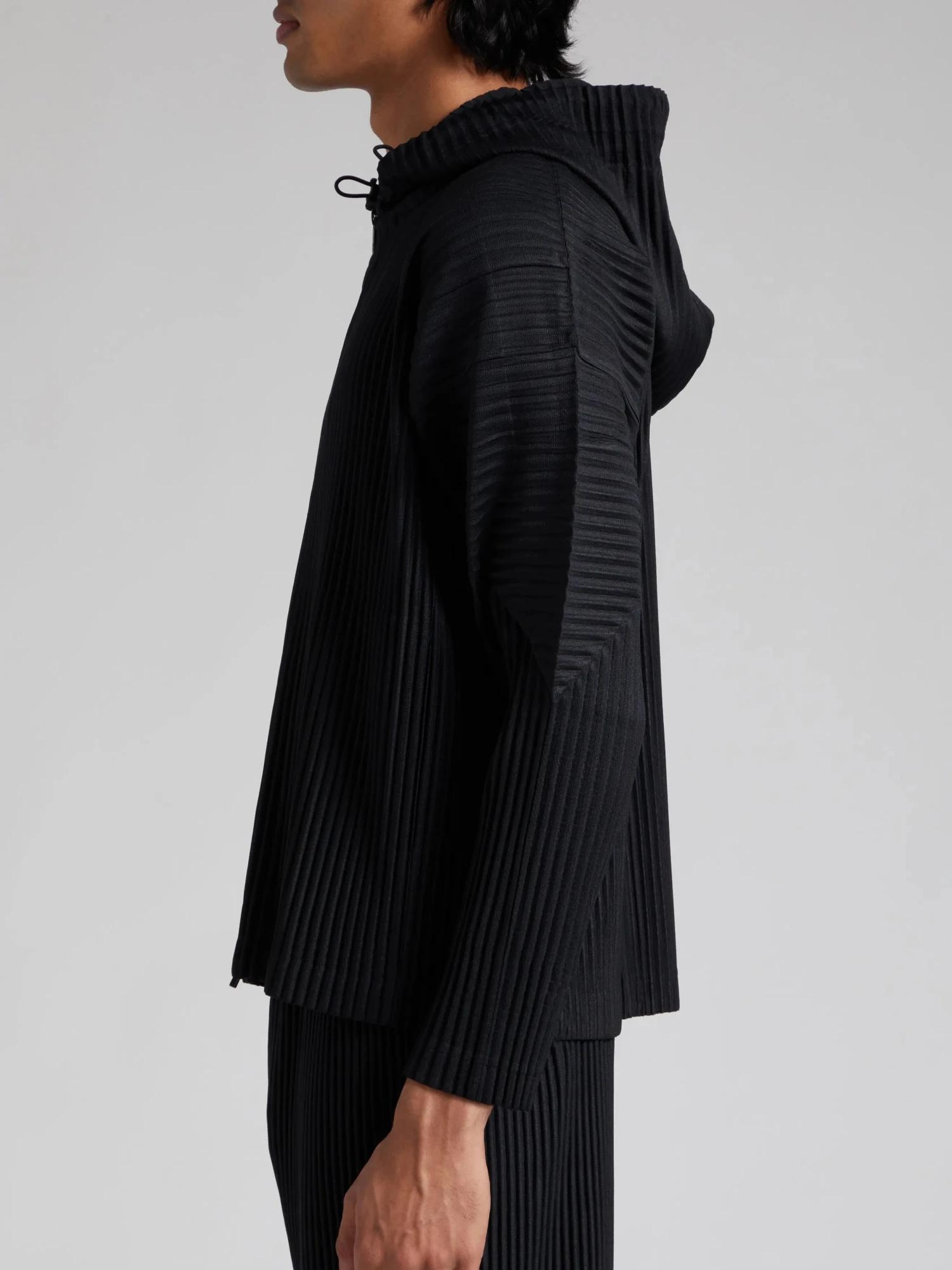 ATA YAKE-Sweat à Capuche Plissé à Fermeture Éclair pour Homme, Veste Classique Décontractée, Manteau