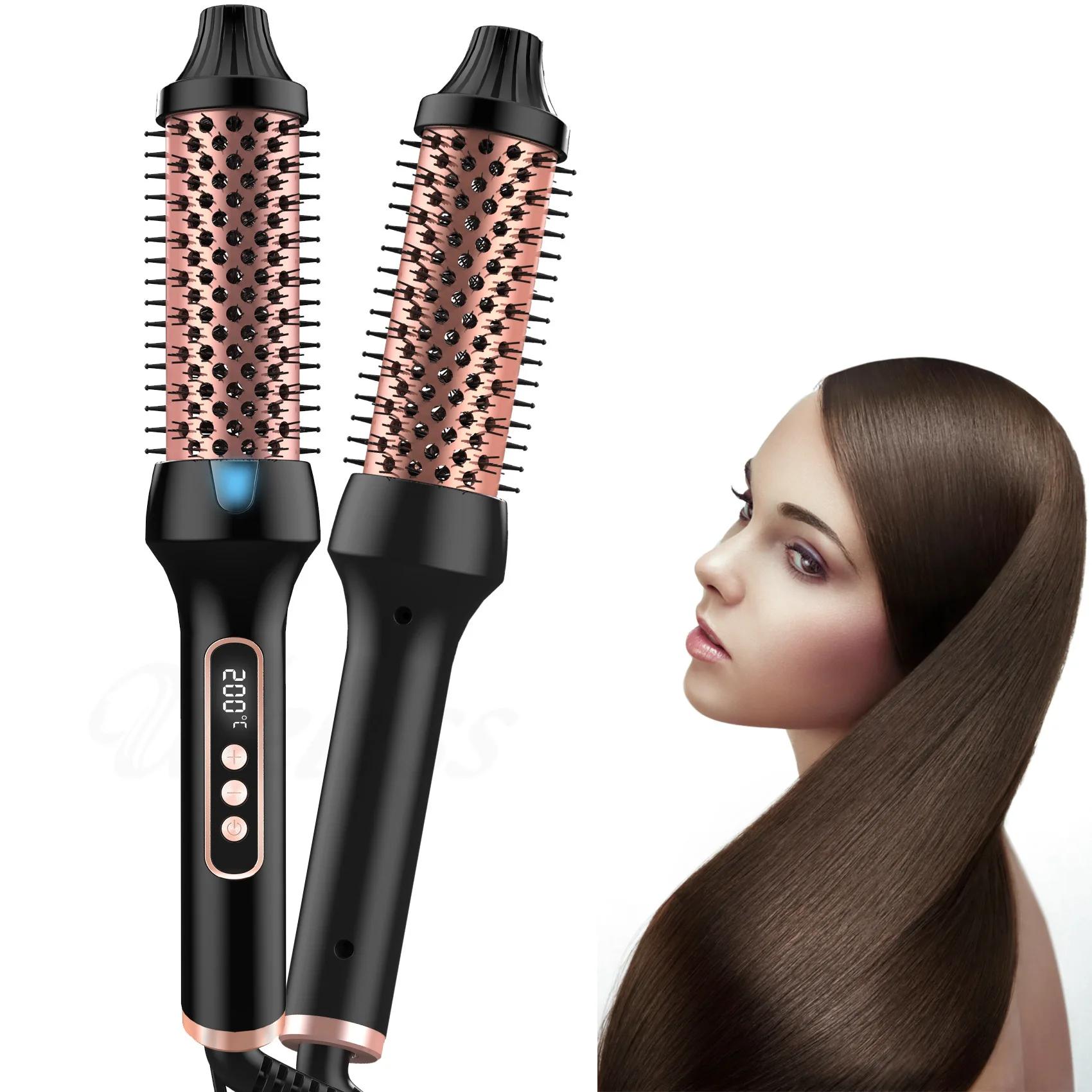 Brosse coiffante métropolitaine, bigoudi ionique 3 en 1, lisseur avec baguette électrique anti-brûlu