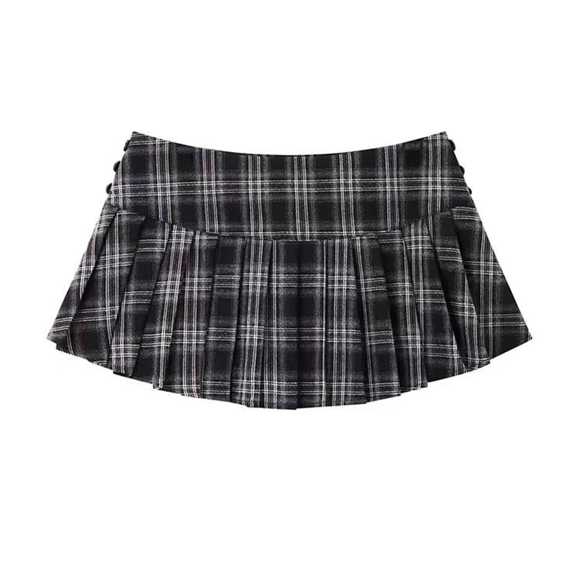 Mini jupes à carreaux pour femmes, mode coréenne, vêtements Y2k, jupes courtes mignonnes, Harajuku, 