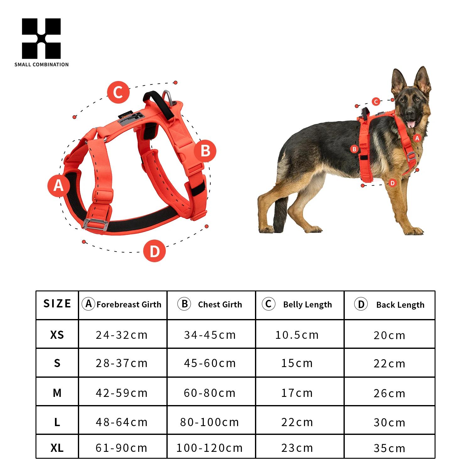 PETIT COMBINATION Harnais pour animaux de compagnie sans traction Harnais réfléchissant en nylon pou