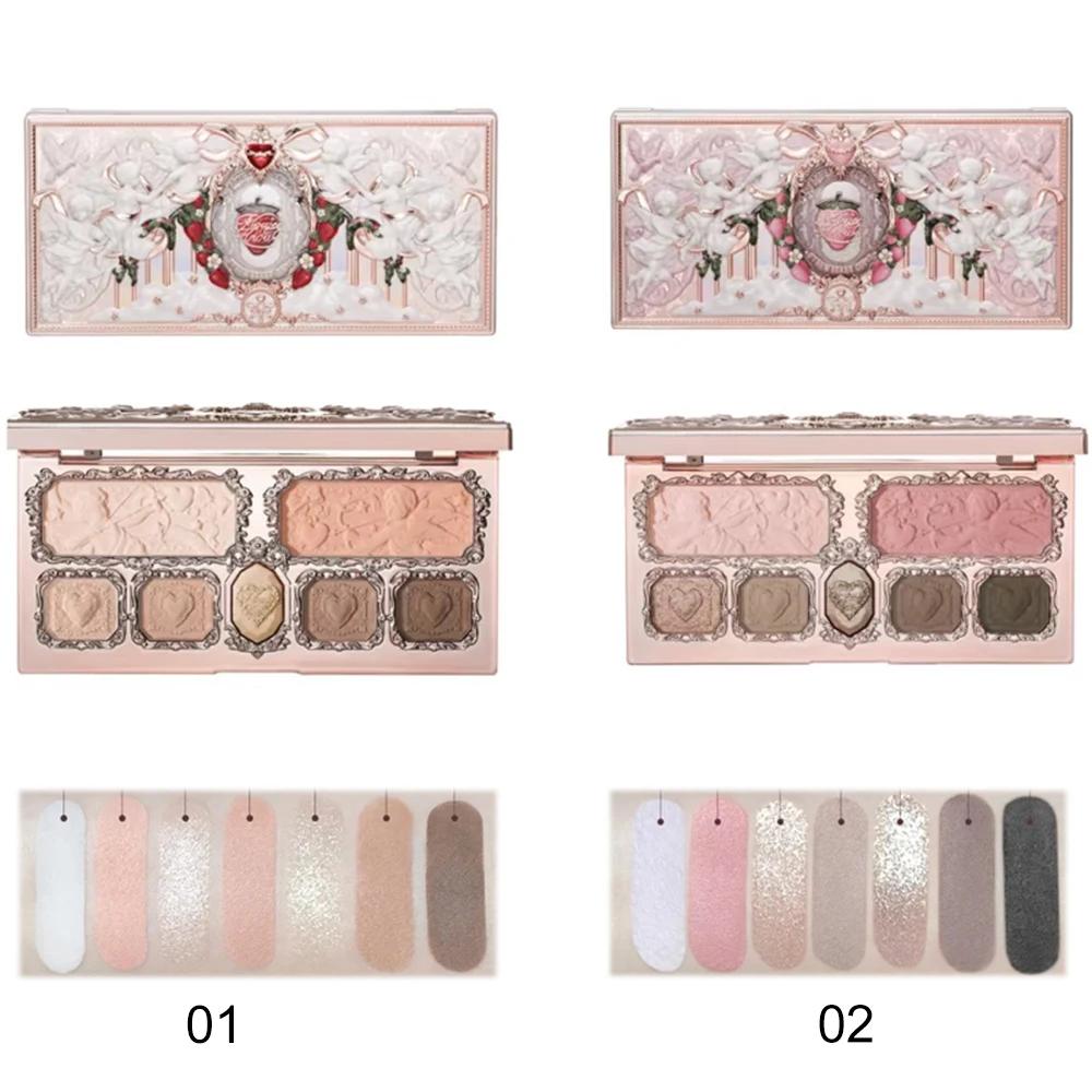 Flower Knows Rouge à Lèvres Matte Blush Liquide Set Fraise Cupidon Poudre Pressée Tenue Longue Crème