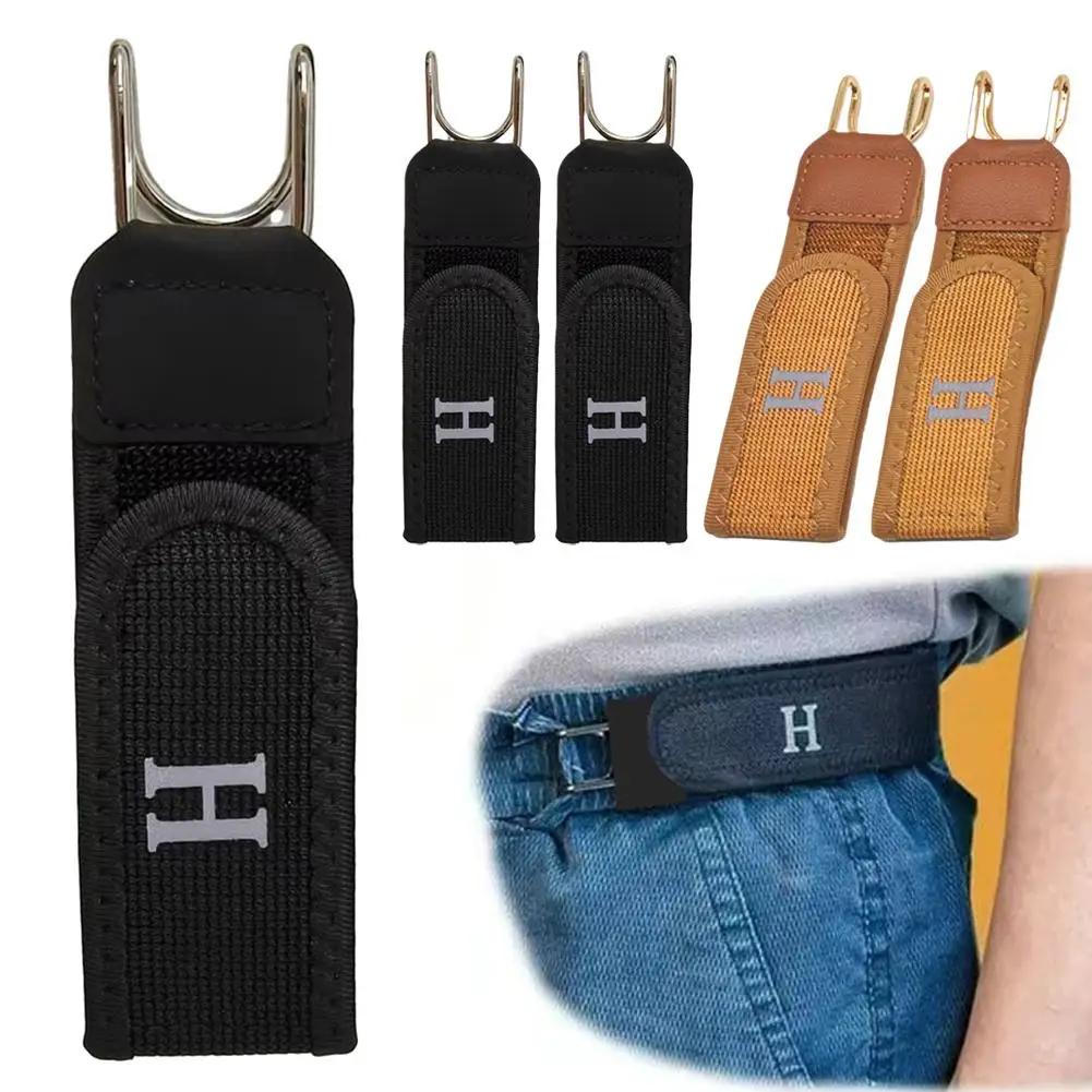 Ceinture élastique réglable sans boucle pour hommes, 1/2 pièces, avec crochet, ceinture décontractée