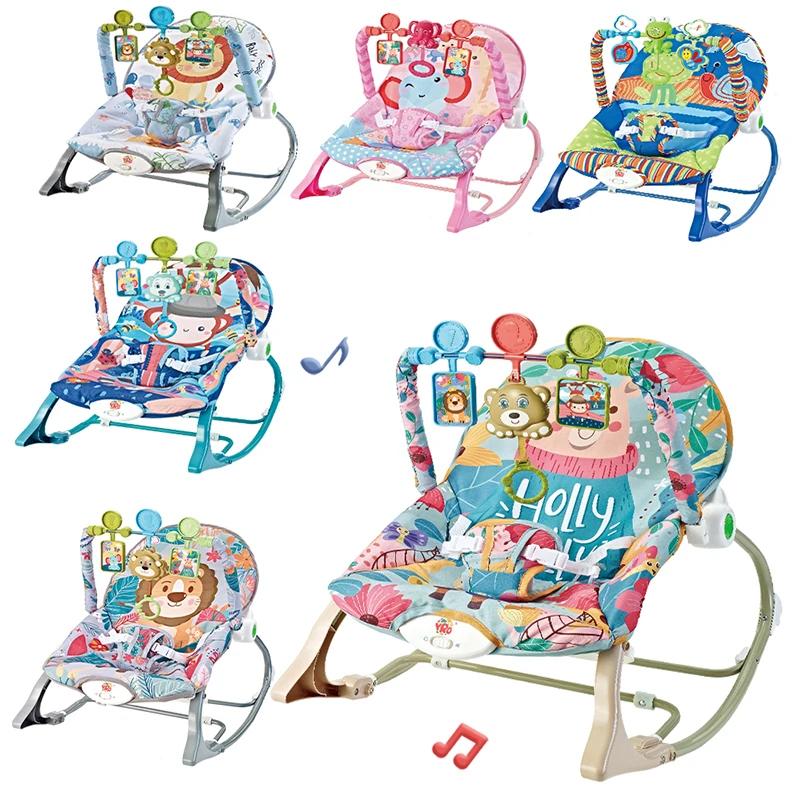 Berceau à bascule électrique pour bébé de 0 à 2 ans, jouets multifonctionnels avec Vibration musical