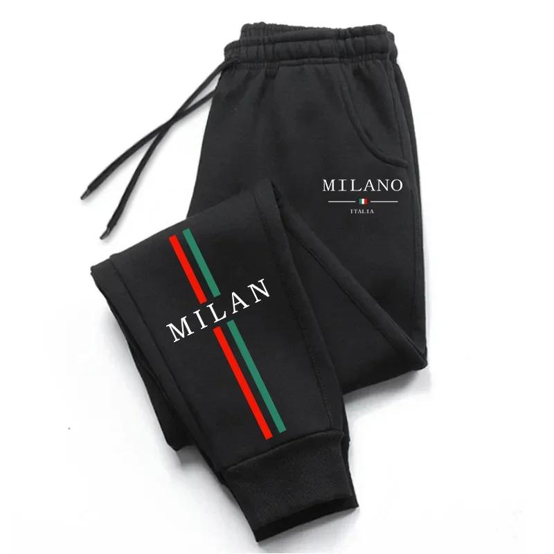 Pantalon de jogging imprimé Milan City pour hommes, de haute qualité, décontracté, de sport, de cour