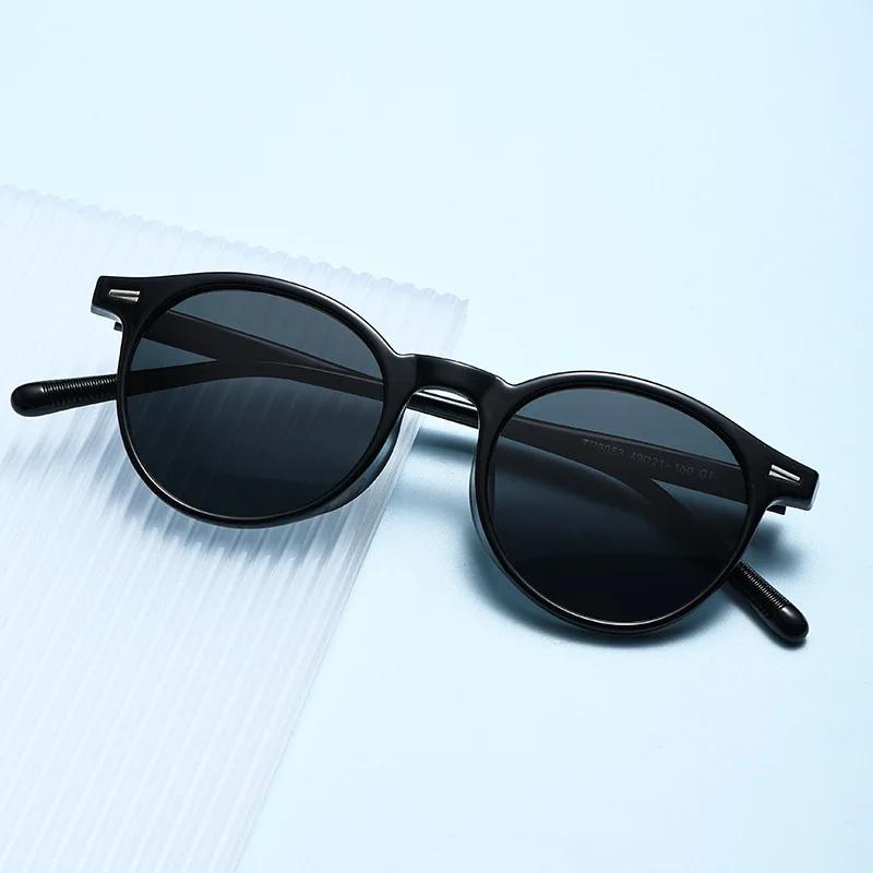 Lunettes de soleil rondes pour myopie, petite monture, rétro, marque de styliste, UV400, lunettes po