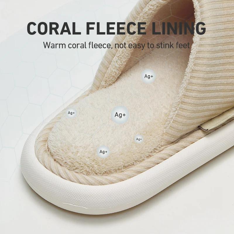UTUNE-Pantoufles d'NikChaudes et Simples en Peluche pour Homme et Femme, Chaussures de Maison, Non A