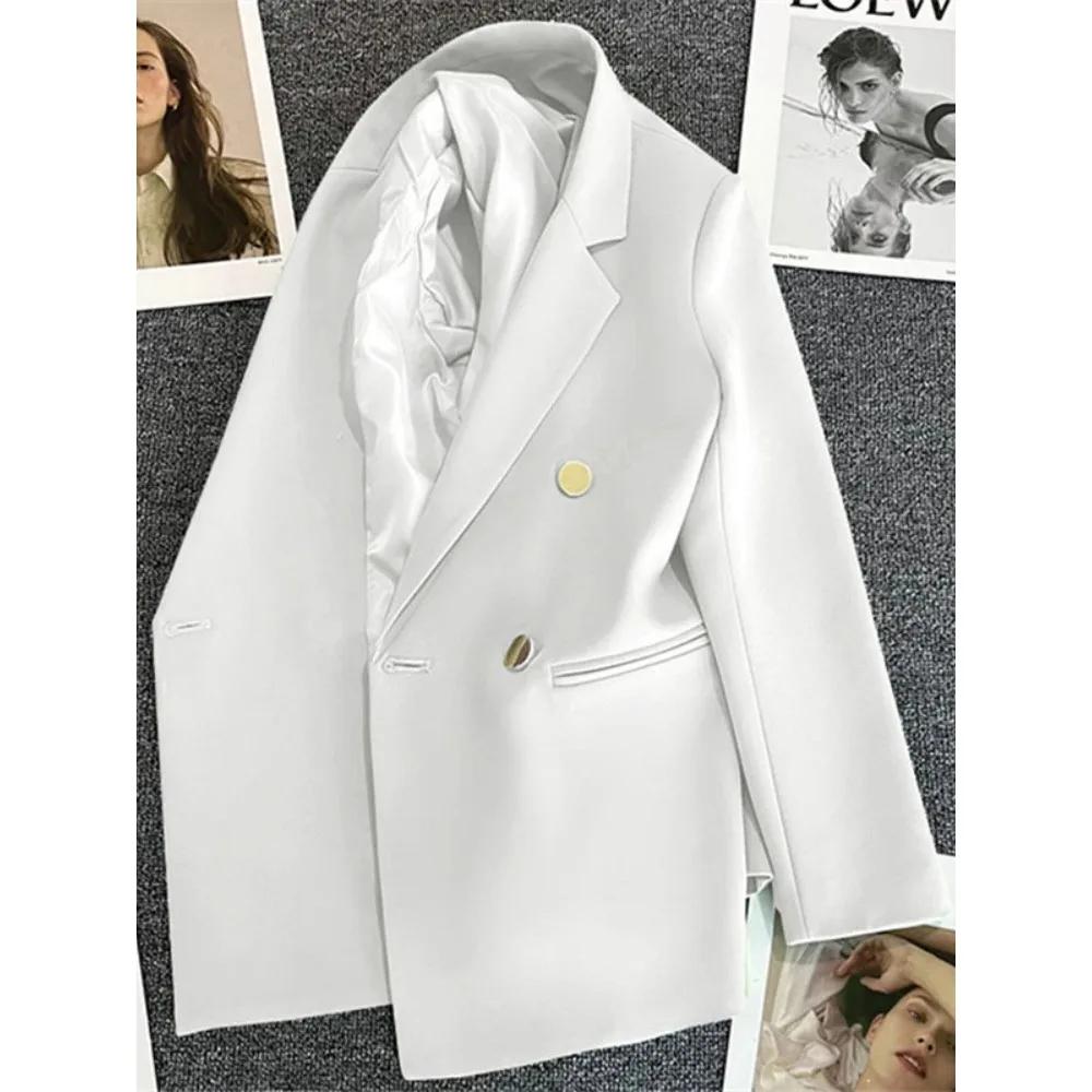 Femmes costume Blazer élégant manteau 2025 printemps automne mode coréenne Blazer luxe Double bouton