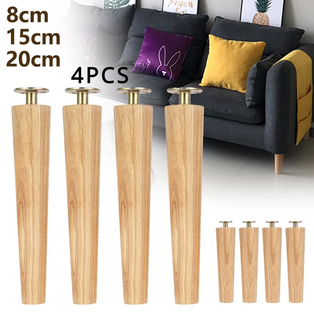 4 pièces nouveaux pieds de Table de meubles en bois massif pieds de Table d'armoire en bois meubles 